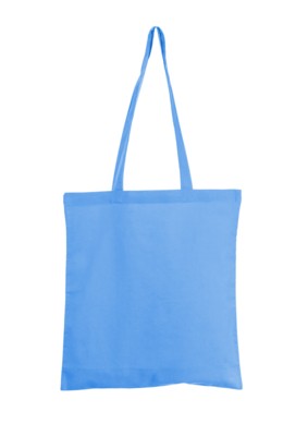 Picture of COLOUR 4OZ COTTON SHOPPER with Long Handles in Light Blue.