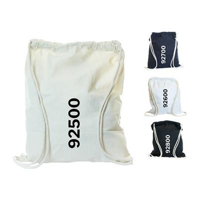 Picture of DURABLE 5OZ COTTON DRAWSTRING BAG with Thick Natural Colour Cords.