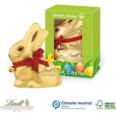 Picture of PERSONALISED LINDT 100G BOXED BUNNY RABBIT.