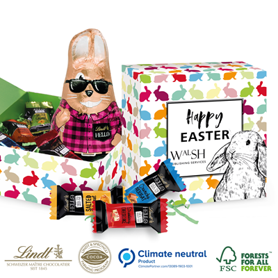 Picture of PERSONALISED LINDT HELLO BUNNY EXTRA LARGE EASTER BOX