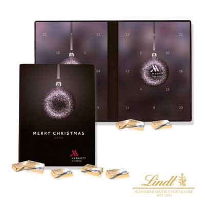 Picture of PERSONALISED LINDT CHOCOLATE BOOK STYLE ADVENT CALENDAR.