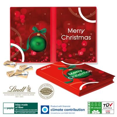 Picture of PERSONALISED LINDT CHOCOLATE BOOK STYLE ADVENT CALENDAR