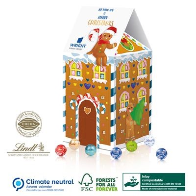 Picture of PERSONALISED LINDT XL HOUSE ADVENT CALENDAR