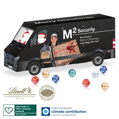 Picture of PERSONALISED LINDT 3D VAN SHAPE ADVENT CALENDAR.