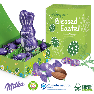 Picture of PERSONALISED MILKA BUNNY EXTRA LARGE EASTER GIFT BOX.