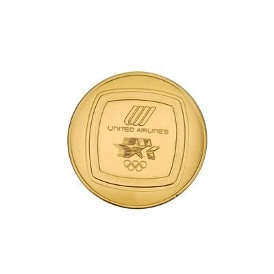 Picture of PERSONALISED MEDIUM SIZE 75MM BELGIAN CHOCOLATE MOULDED COIN