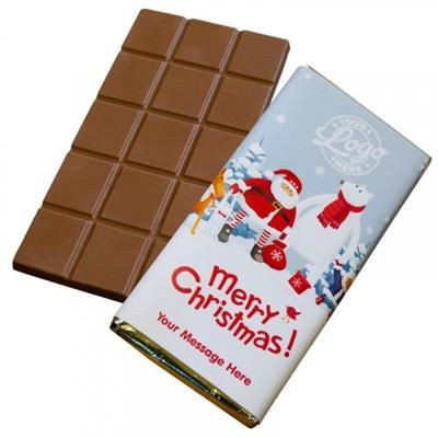 Picture of PERSONALISED 80G MILK CHOCOLATE BAR.