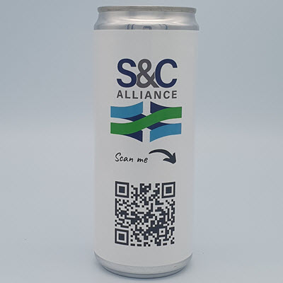 Picture of PERSONALISED CAN OF STILL OR SPARKLING WATER 330ML