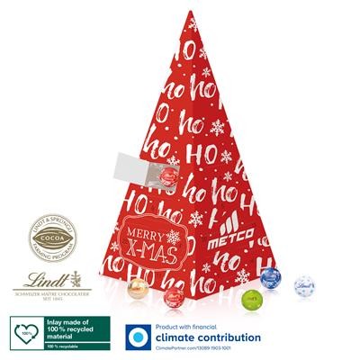 Picture of PERSONALISED LINDT PYRAMID SHAPE ADVENT CALENDAR.