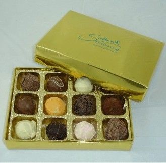 Picture of PERSONALISED BOX OF CHOCOLATE TRUFFLES.