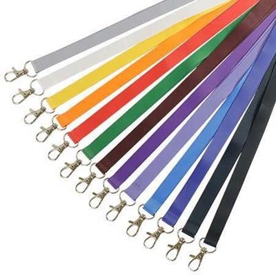 Picture of UK 15MM PLAIN FLAT POLYESTER LANYARD.