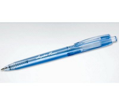 Picture of GREEN & GOOD AVON RETRACTABLE BALL PEN in Clear Transparent Blue.