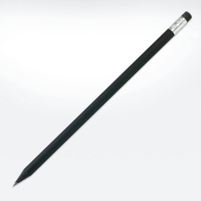 Picture of GREEN & GOOD SUSTAINABLE WOOD ECO PENCIL in Black with Eraser