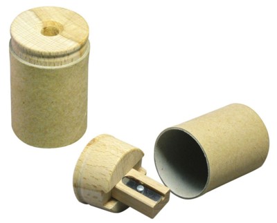 Picture of GREEN & GOOD RECYCLED CARD PENCIL SHARPENER in Natural.