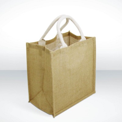 Picture of GREEN & GOOD BRIGHTON JUTE MULTIPURPOSE SHOPPER TOTE BAG FOR LIFE in Biscuit Colour.