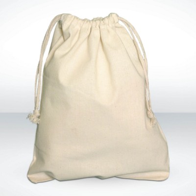 Picture of GREEN & GOOD NATURAL COTTON LARGE DRAWSTRING POUCH.