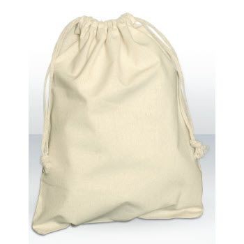 Picture of GREEN & GOOD NATURAL COTTON MEDIUM DRAWSTRING POUCH.