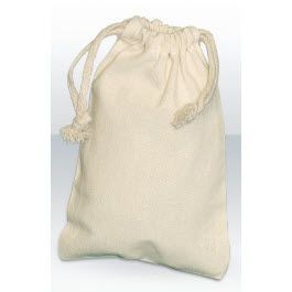 Picture of GREEN & GOOD NATURAL COTTON SMALL DRAWSTRING POUCH.