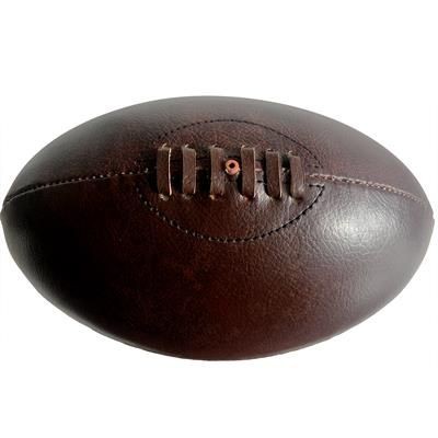 Picture of VINTAGE LEATHER RUGBY BALL.