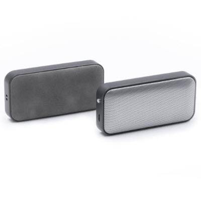 Picture of NANO VEGAN LEATHER CORDLESS SPEAKER in Graphite Grey.