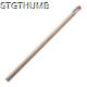 Picture of PENCIL with Rubber in Brown