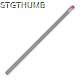Picture of PENCIL with Rubber in Silvergrey