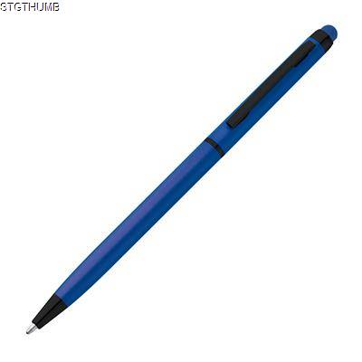 Picture of METAL BALL PEN with Touch Function in Blue.