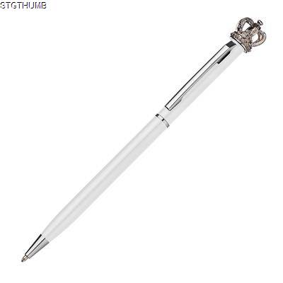 Picture of METAL BALL PEN KING in White