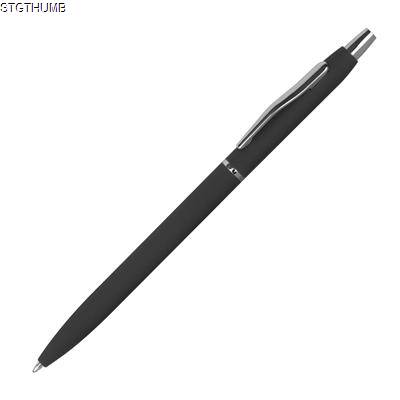 Picture of RUBBER COATED BALL PEN in Black.