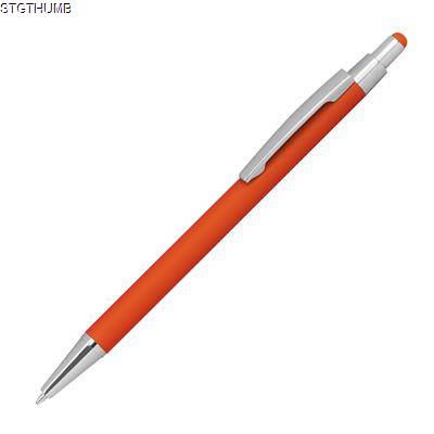 Picture of METALL BALL PEN with Rubber Coating & Touch Function.
