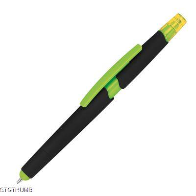 Picture of PLASTIC BALL PEN with Highlighter & Touch Function.