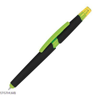 Picture of PLASTIC BALL PEN with Highlighter & Touch Function