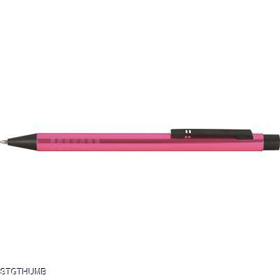 Picture of RETRACTABLE BALL PEN MADE OF METAL in Pink