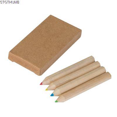 Picture of 4 COLOURING PENCIL SET SET in Brown.