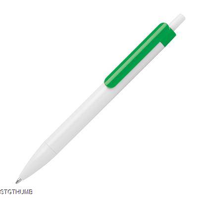 Picture of BALL PEN with Colored Clip in Green.