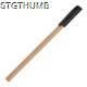 Picture of WOOD BALL PEN with Black Plastic Cap in Brown