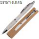 Picture of WHEAT STRAW BALL PEN with Silver Applications in Beige