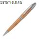 Picture of METAL TWIST BALL PEN with Bamboo Coating in Beige