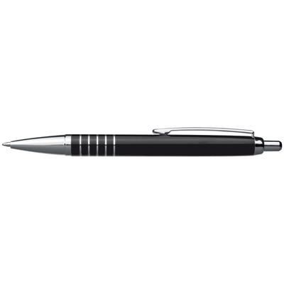 Picture of TIMELESS ALUMINIUM METAL SILVER METAL DROP ACTION BALL PEN in Black