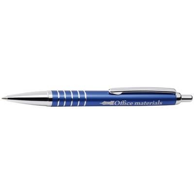 Picture of TIMELESS ALUMINIUM METAL SILVER METAL DROP ACTION BALL PEN in Blue