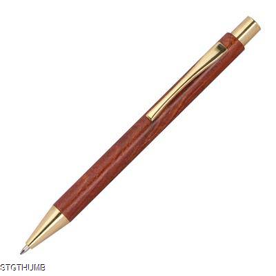 Picture of BALL PEN with Wood Coating in Brown.