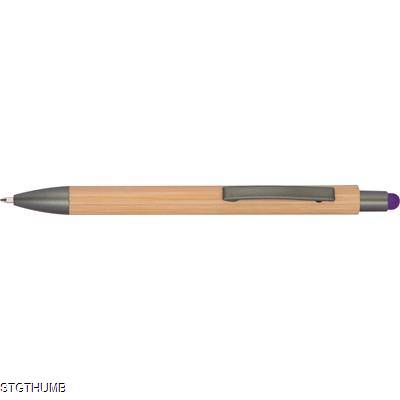 Picture of BALL PEN with Bamboo Coating in Purple