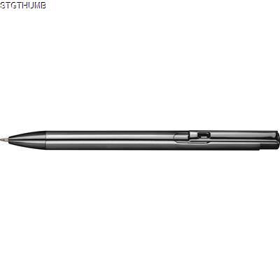 Picture of ALUMINIUM PUSH PEN, SHINY METALIC in Anthracite Grey.