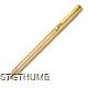 Picture of ALUMINIUM PUSH PEN, SHINY METALIC in Gold