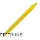 Picture of SOLID PLASTIC BALL PEN in Yellow