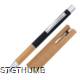 Picture of ALUMINIUM PUSH PEN with Bamboo Gripzone in Black