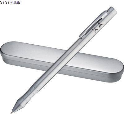 Picture of CRISMA FOUR in One Metal Laser Pointer Ball Pen in Grey.