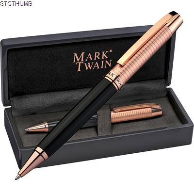 Picture of MARK TWAIN COPPER BALL PEN in Black