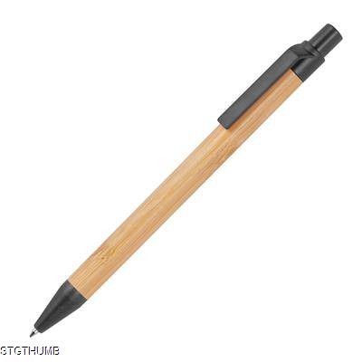 Picture of WHEATSTRAW AND BAMBOO BALL PEN in Black.