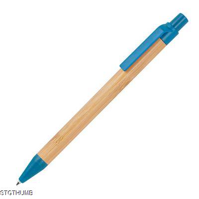 Picture of WHEATSTRAW AND BAMBOO BALL PEN in Blue.